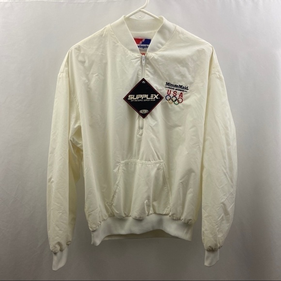 swingster Other - Vtg USA Olympics NWT White Windbreaker Pullover L